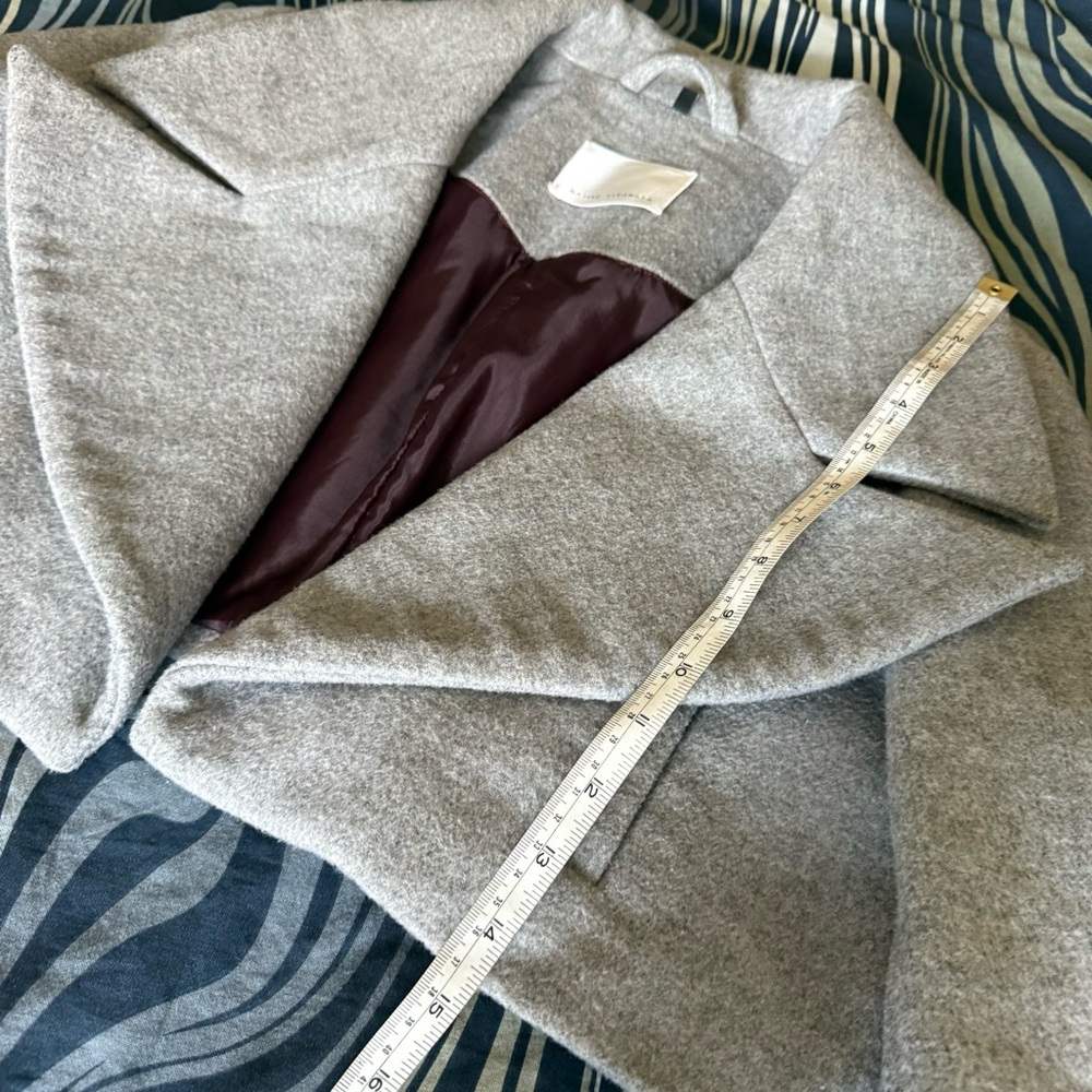 Designer Wool Gray Cropped Jacket - image 5